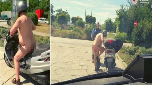 Άνδρας βγήκε γυμνός και έκανε βόλτες με μηχανάκι