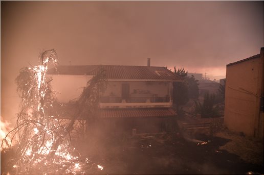 Ολονύχτια μάχη με τις φλόγες στην Εύβοια Ολονύχτια μάχη με τις φλόγες στην Εύβοια