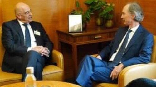 Δένδιας: Συνάντηση με εκπρόσωπο του ΟΗΕ για τις εξελίξεις στη Συρία