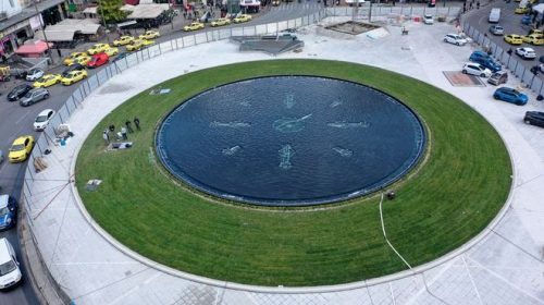 Ομόνοια: Έτοιμη η πλατεία και με νερό το σιντριβάνι της